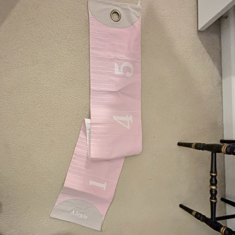 POTTERY BARN KIDS wall hanging measuring board with name personalized “Alexis”